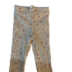 Zara Floral Ribbed Leggings In Size  9-12 months